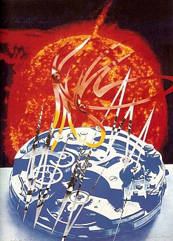 James Rosenquist -&nbsp;James Rosenquist Sun Sets on the Time Zone