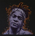 Alexi Torres, Basquiat on Black
2022, Black Thread on Black Burlap