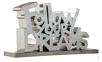 Work: Mr. Brainwash Follow Your Dreams - Chrome Silver