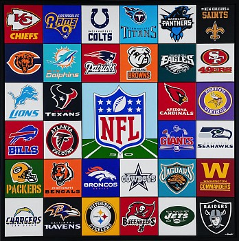 Work: Guy Boudro Mosaic: NFL