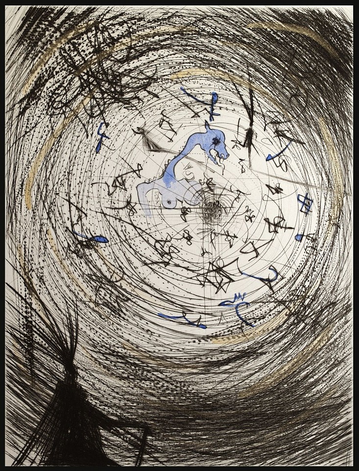 Salvador Dali, Faust: Sator, 1968-1969
Hand Colored Copper Etching on Japon, 17 x 21 in.