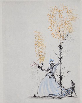 Salvador Dali -&nbsp;Salvador Dali Ronsard: Woman With Page Boy