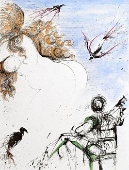 Salvador Dali -&nbsp;Salvador Dali Apollinaire Suite: Woman with Parrot