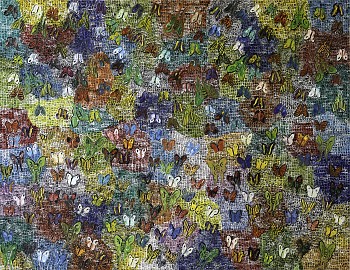 Work: Hunt Slonem Double Butterflies Guardians