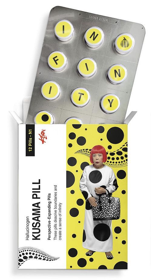 Diana Korn, Kusama Pill 1, 2025
Mixed Media Wall Sculpture, 26 x 13 x 4 in.