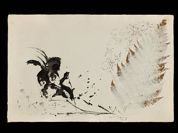 Salvador Dali -&nbsp;Salvador Dali Ange De Profil Sur Silhouette De Mephisto