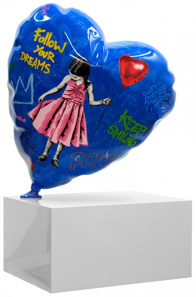 Mr. Brainwash, Ballon Heart, 2025
Stencil and Mixed Media Fiberglass, 85 x 48 x 36 in.