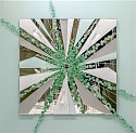 Abby Modell, Wishing Star (Aqua)
2026, Mirror/glass assemblage, black-painted glass, Swarvoski crystals framed