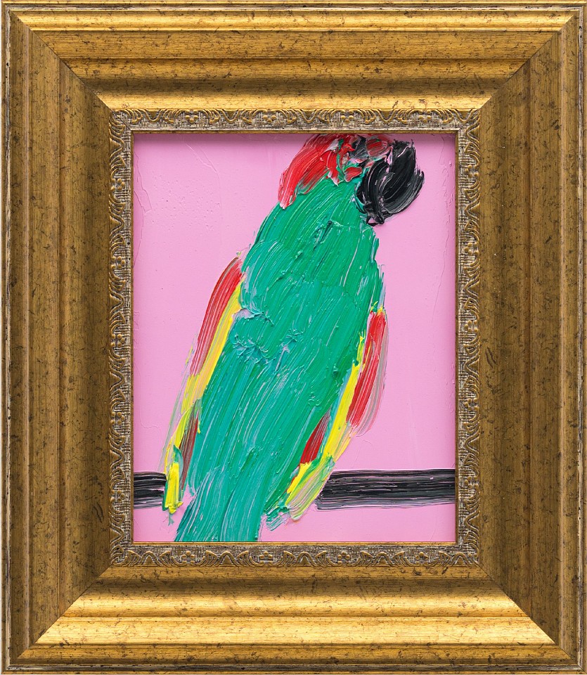 Hunt Slonem, Cybil, 2026
Original Oil on Wood, 15 3/4 x 13 3/4 in.