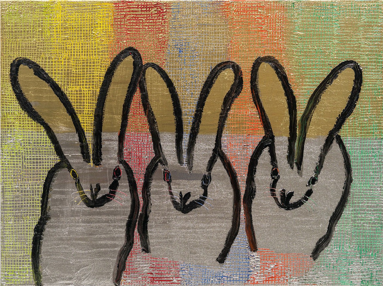 Hunt Slonem, 3 Cross Score, 2026
Original Oil on Canvas, 30 x 40 in.