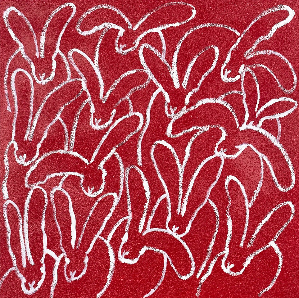 Hunt Slonem, Ruby Red Hutch (Diamond Dust), 2024
Oil and Acrylic with Diamond Dust on Canvas, 48 x 48 in.